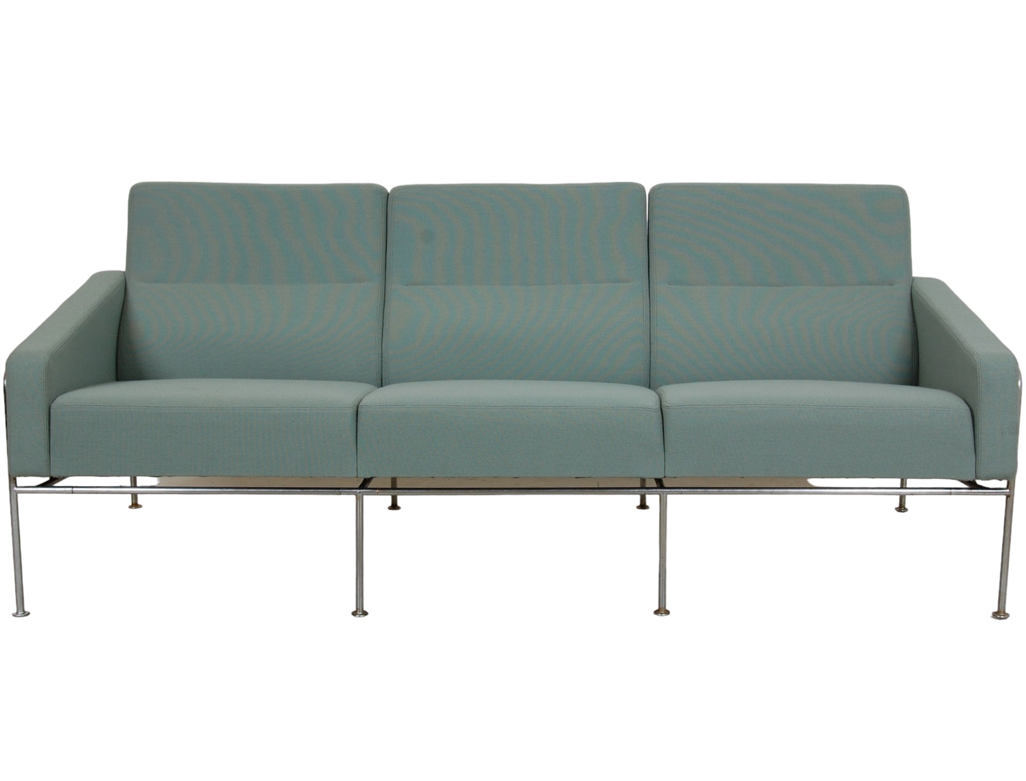 K b brugt Arne Jacobsen 3303 3 personers sofa i bl t stof